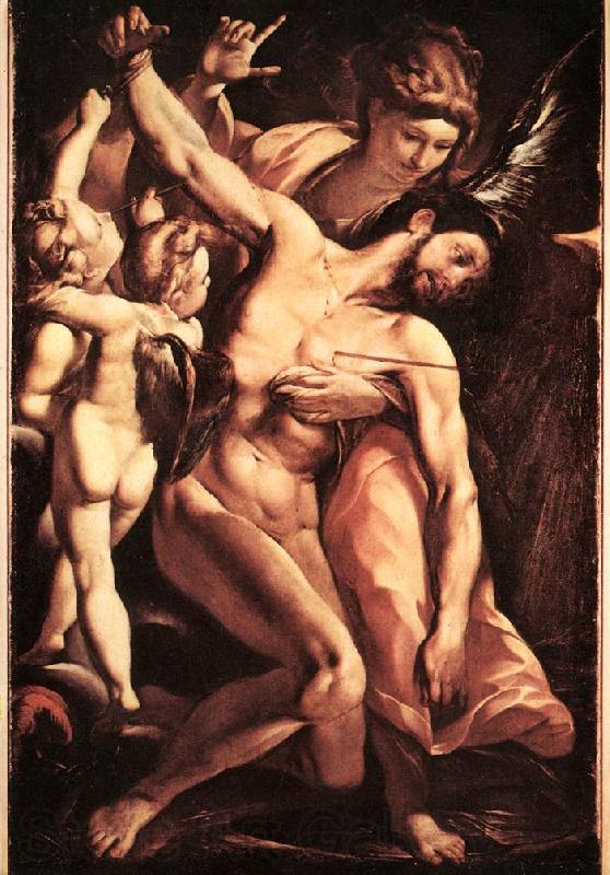 PROCACCINI, Giulio Cesare The Martyrdom of St Sebastian af Spain oil painting art